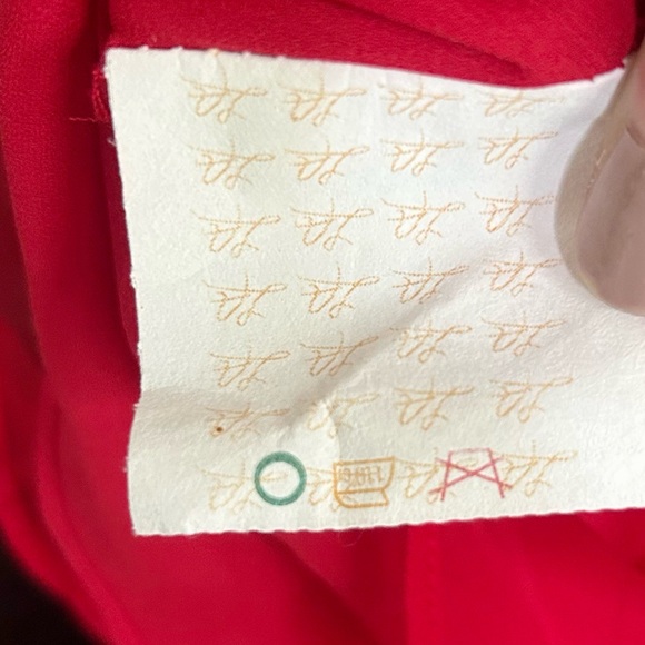 Y2K LORI ANN MONTREAL Babydoll Cherry Red Spaghetti Strap Tiered Slip Dress Sz L - Picture 15 of 15